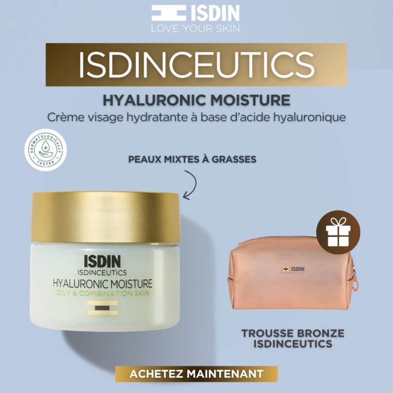 ISDIN Isdinceutics Hyaluronic Moisture Peaux grasses et mixtes 50 g + Trousse