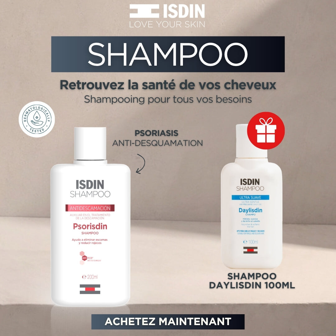 ISDIN Psorisdin Shampooing anti-desquamation 200 ml + Daylisdin 100 ml ISDIN Psorisdin Shampooing anti-desquamation 200 ml + Daylisdin 100 ml
