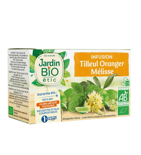 Jardin Bio Infusion Tilleul oranger mélisse 20 sachets