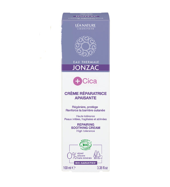 Jonzac Crème réparatrice apaisante +Cica Peaux sensibles irritées 100 ml