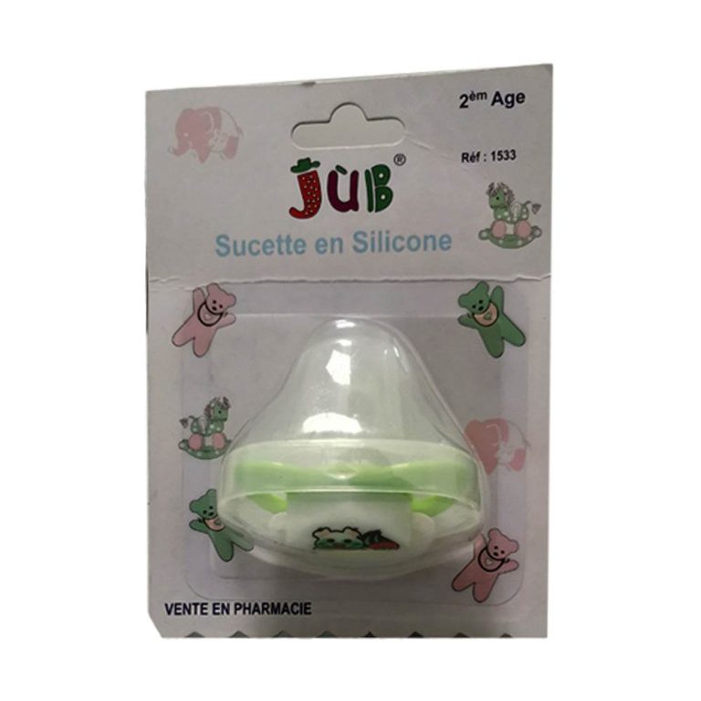 Juniors Sucette en silicone Jub 2e âge + couvercle