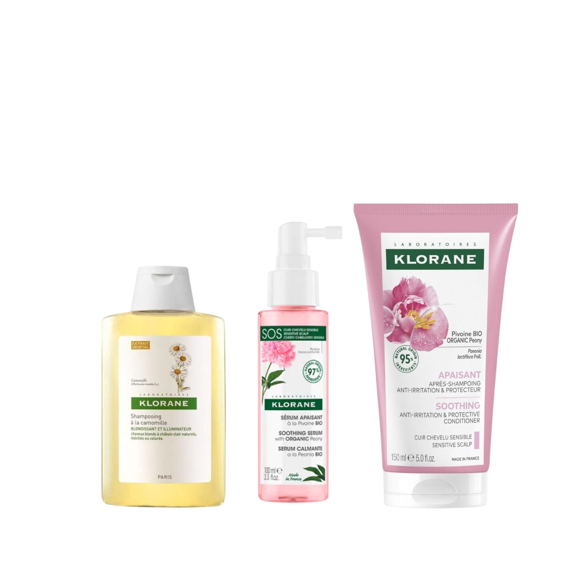 Klorane Routine Camomille Shampooing + Après-shampooing 200 ml + Sérum SOS 100 ml Klorane Routine Camomille Shampooing + Après-shampooing 200 ml + Sérum SOS 100 ml