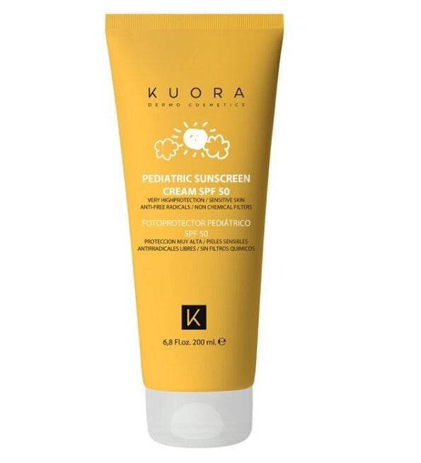 Kuora Écran solaire pédiatrique SPF50 sans filtres chimiques 200 ml