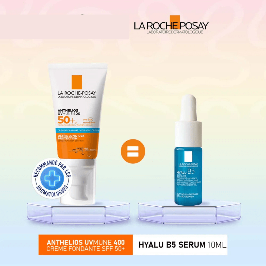La Roche-Posay Anthelios Ultra Crème invisible SPF50+ 50 ml + Hyalu B5 Sérum 10 ml La Roche-Posay Anthelios Ultra Crème invisible SPF50+ 50 ml + Hyalu B5 Sérum 10 ml