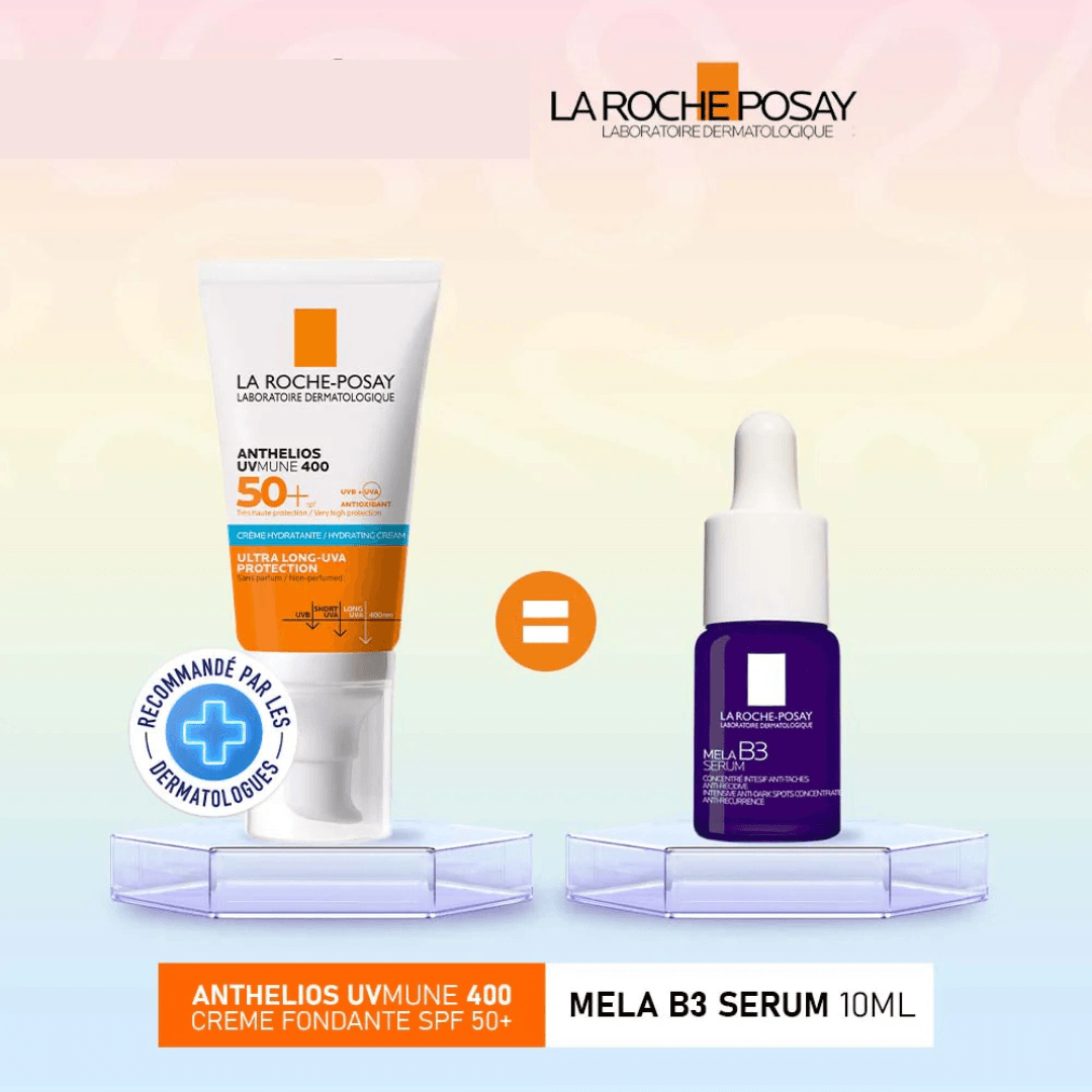 La Roche-Posay Anthelios Ultra Crème invisible SPF50+ 50 ml + Mela B3 Sérum 10 ml La Roche-Posay Anthelios Ultra Crème invisible SPF50+ 50 ml + Mela B3 Sérum 10 ml