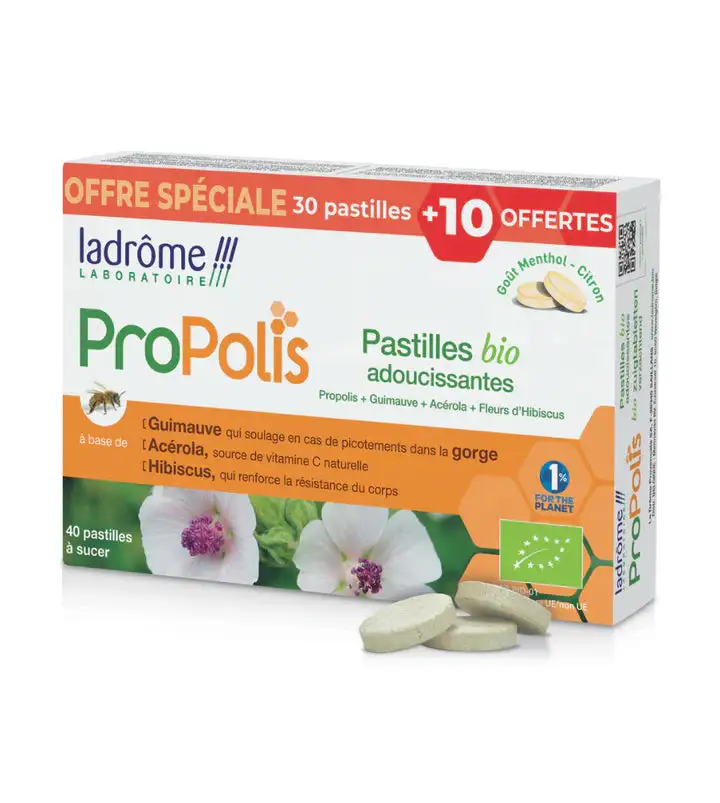 Ladrôme Propolis 20 pastilles adoucissantes