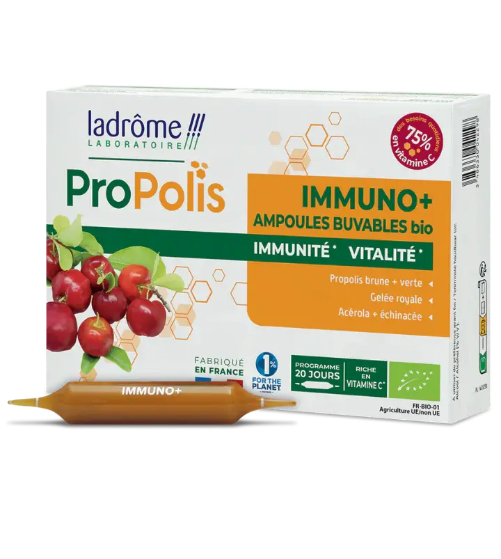 Ladrôme Propolis & Immuno+ 20 ampoules Ladrôme Propolis & Immuno+ 20 ampoules