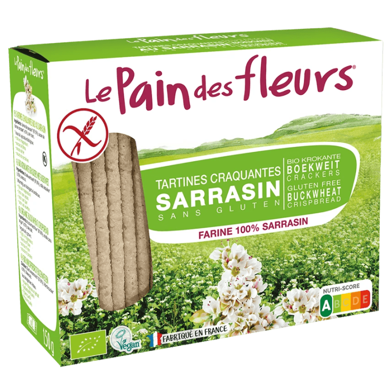 Le Pain des Fleurs Tartines craquantes au sarrasin bio sans gluten 100 g