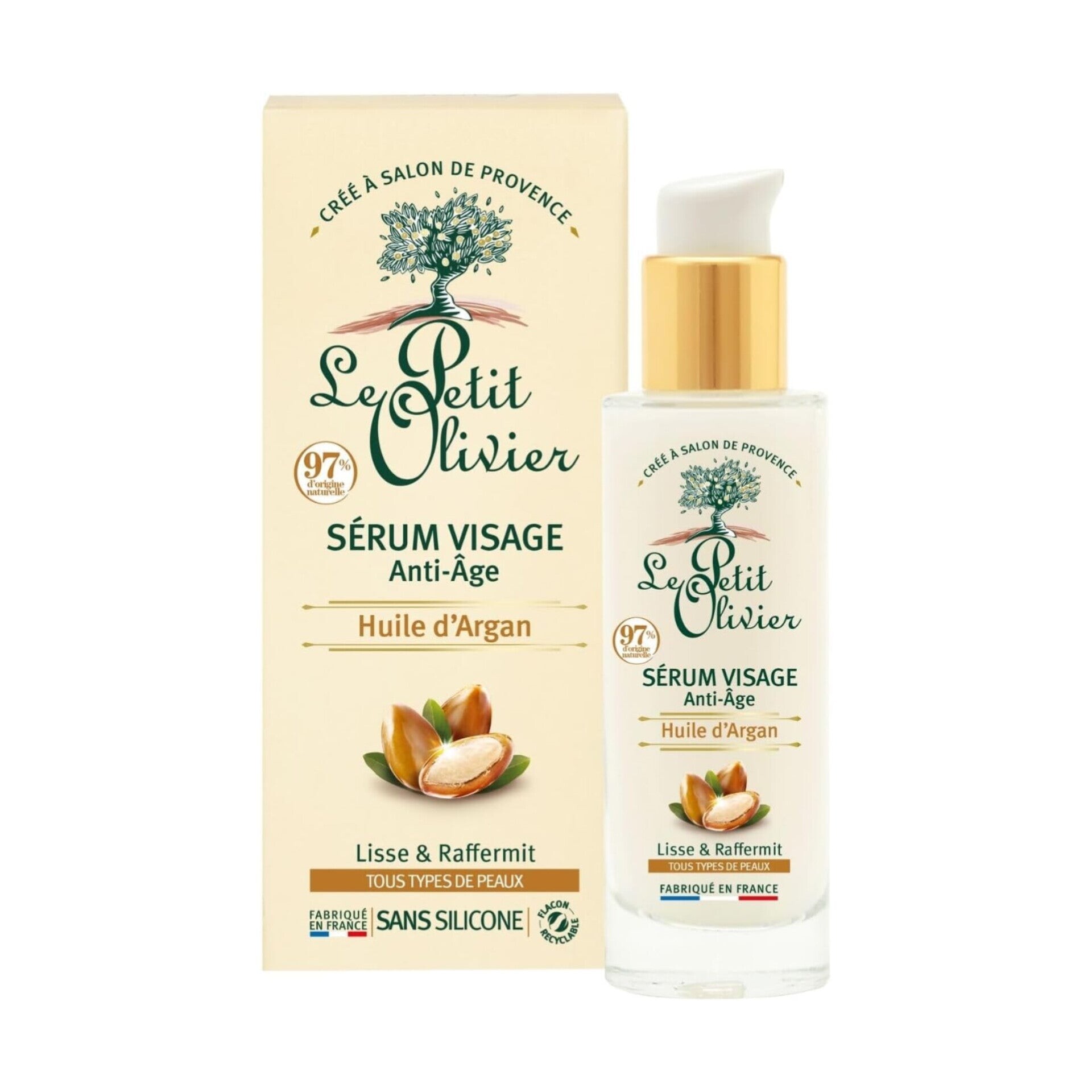 Le Petit Olivier Sérum visage anti-âge à l'huile d'argan 30 ml Le Petit Olivier Sérum visage anti-âge à l'huile d'argan 30 ml