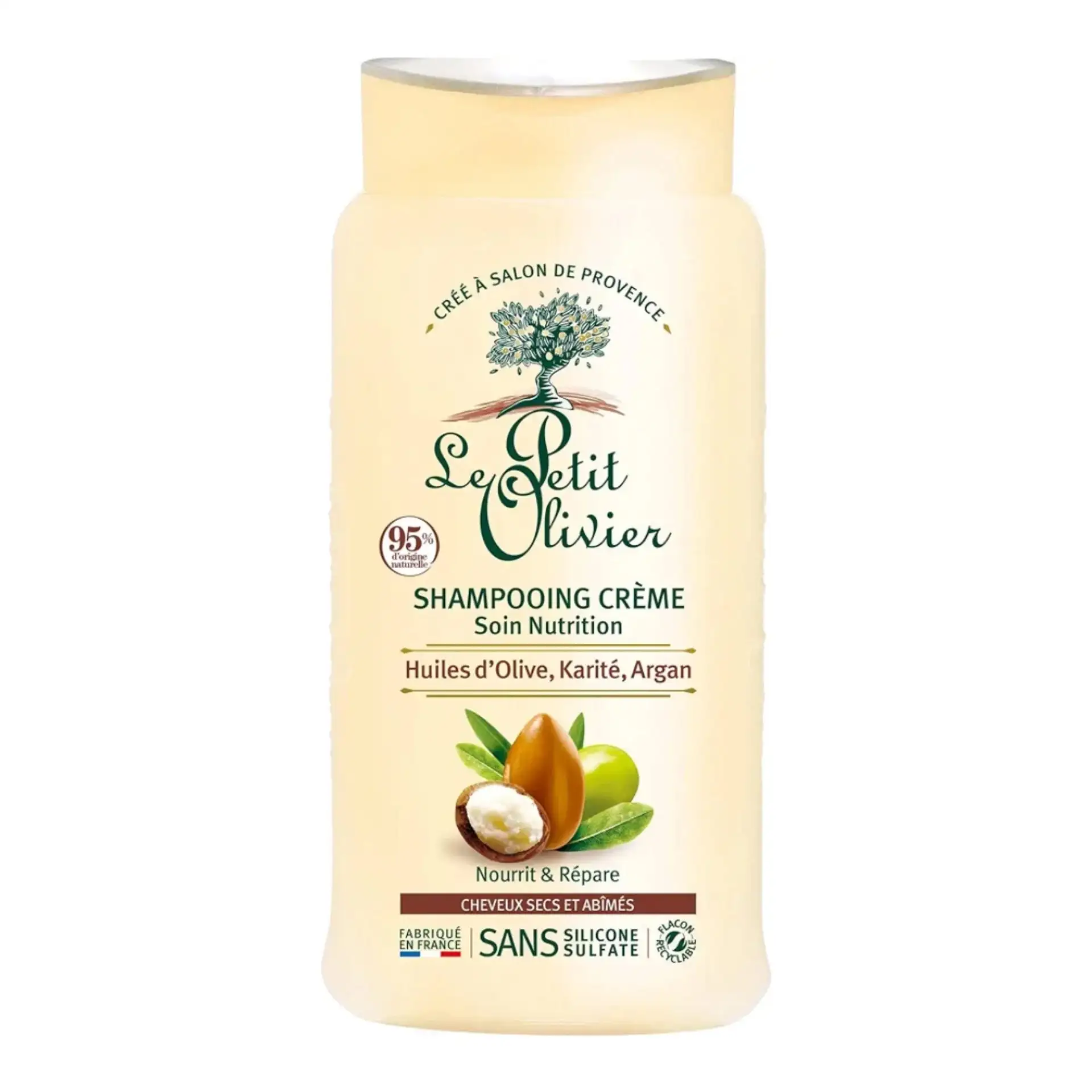 Le Petit Olivier Shampooing crème nutrition Olive, karité et argan 250 ml Le Petit Olivier Shampooing crème nutrition Olive, karité et argan 250 ml