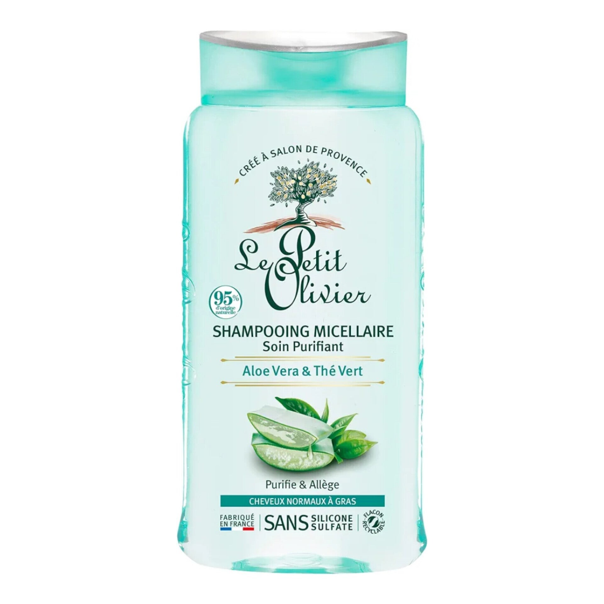 Le Petit Olivier Shampooing micellaire purifiant Aloe vera et thé vert 250 ml Le Petit Olivier Shampooing micellaire purifiant Aloe vera et thé vert 250 ml