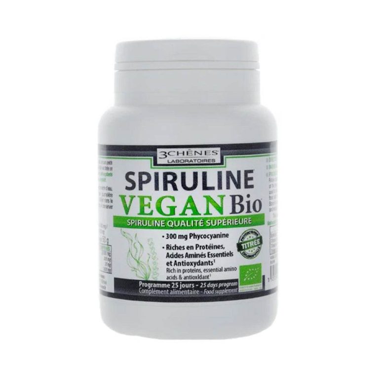 Les 3 Chênes Bio Spiruline vegan 100 comprimés