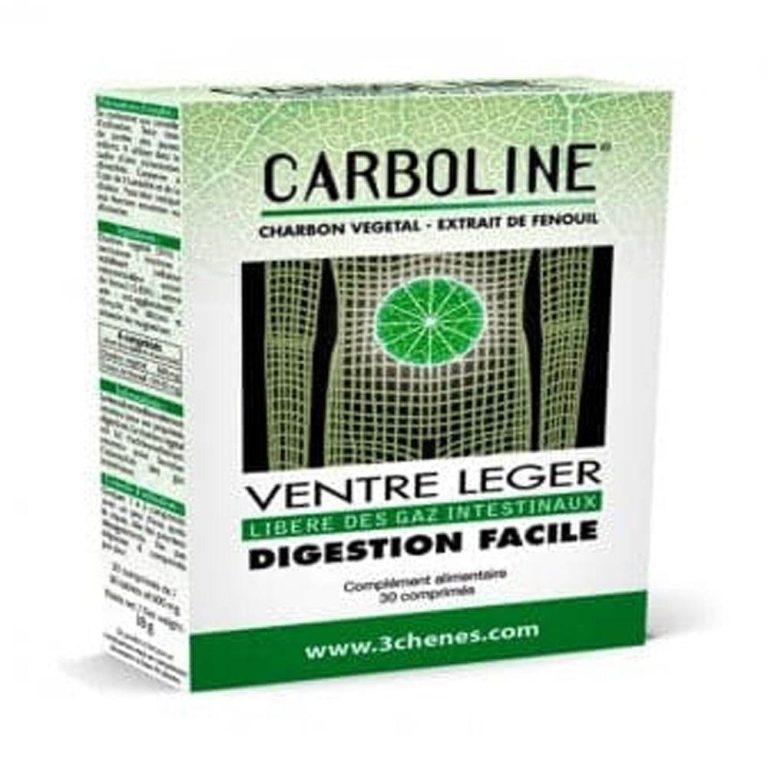 Les 3 Chênes Carboline Ventre léger 30 comprimés