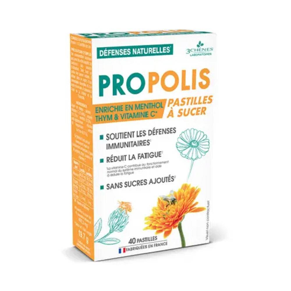 Les 3 Chênes Propolis Pastilles à sucer 40 pastilles