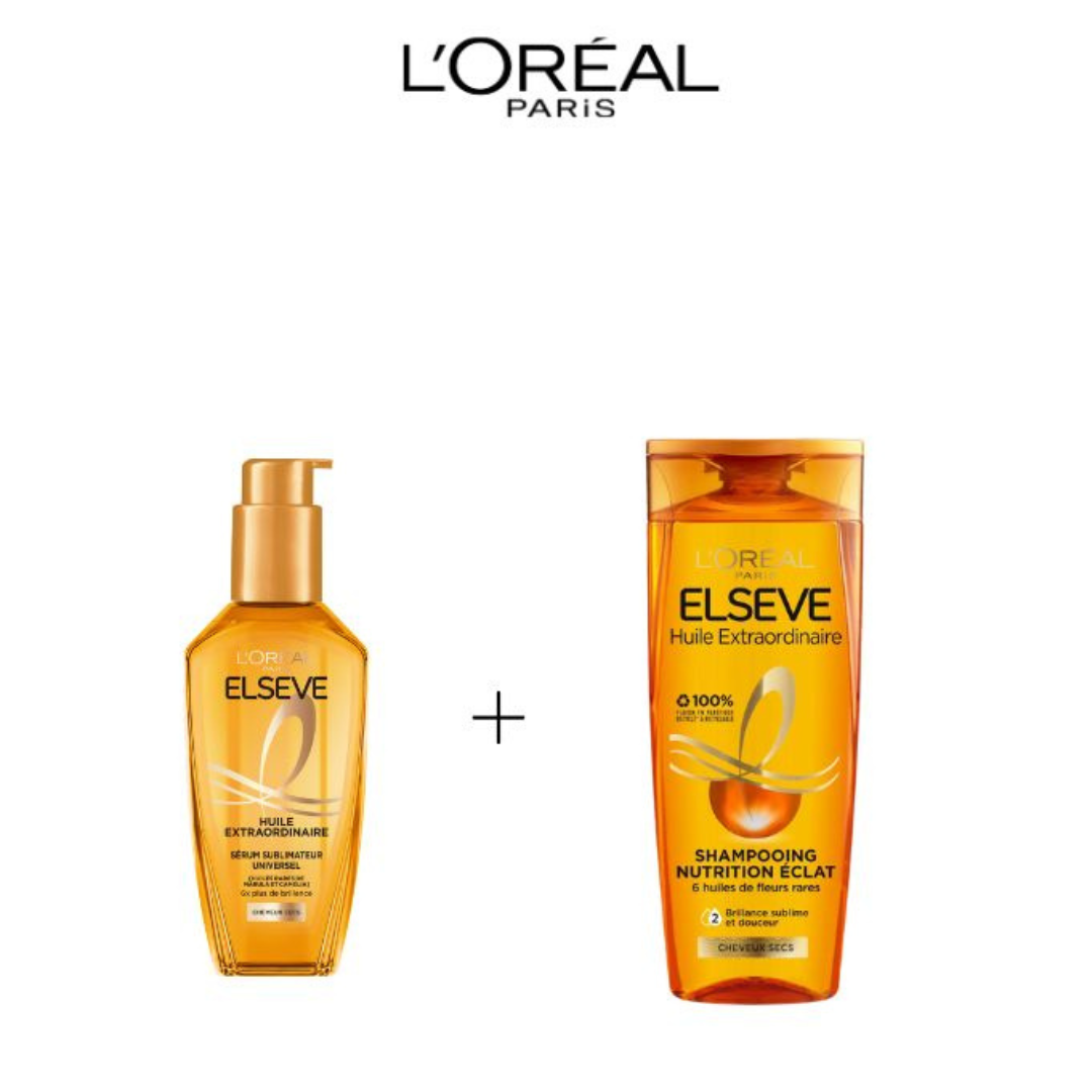 L'Oréal Paris Elseve Huile Extraordinaire Kit Shampooing 200 ml + Sérum 100 ml L'Oréal Paris Elseve Huile Extraordinaire Kit Shampooing 200 ml + Sérum 100 ml