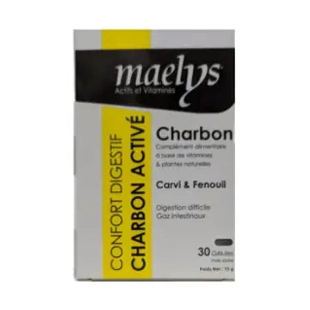 Maelys Charbon, carvi et fenouil 30 gélules Maelys Charbon, carvi et fenouil 30 gélules