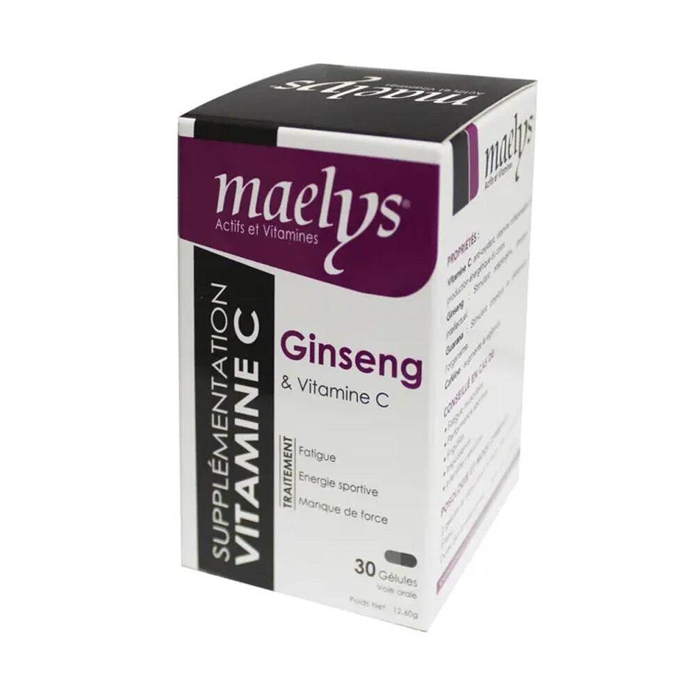 Maelys Ginseng vitamine C 30 gélules Maelys Ginseng vitamine C 30 gélules