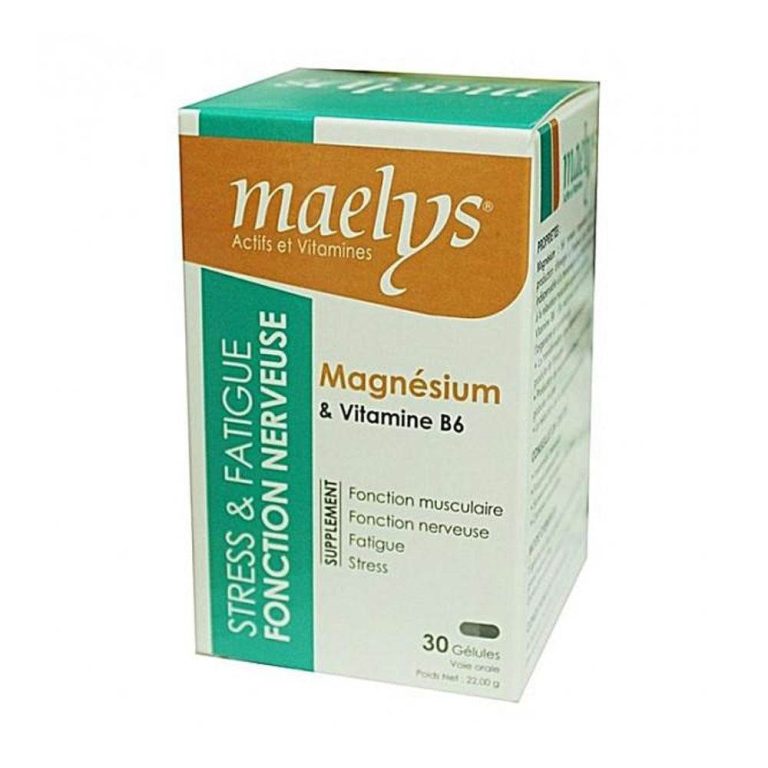 Maelys Magnésium et vitamine B6 stress et fatigue 30 gélules