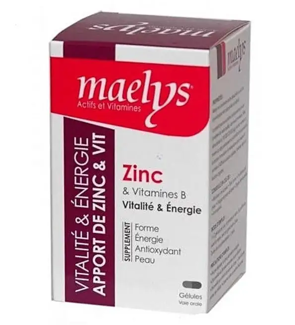 Maelys Zinc et vitamines B 30 gélules Maelys Zinc et vitamines B 30 gélules