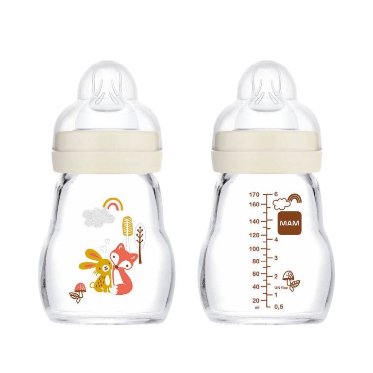 MAM Biberon en verre 170 ml 0 mois+ Forest