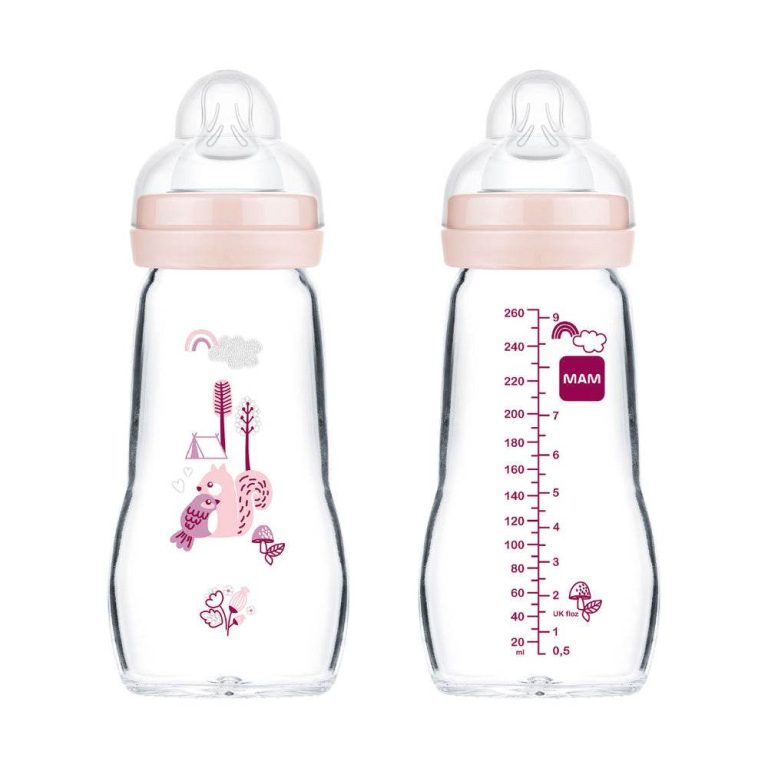 MAM Biberon en verre 260 ml 2 mois+ Forest