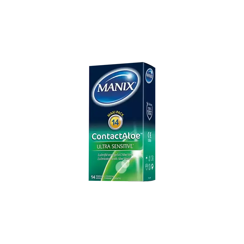 Manix Contact Aloe Ultra Sensible 14 préservatifs Manix Contact Aloe Ultra Sensible 14 préservatifs
