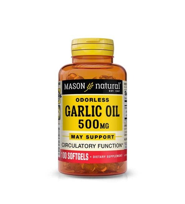 Mason Natural Garlic Oil 500 mg 100 capsules molles Mason Natural Garlic Oil 500 mg 100 capsules molles