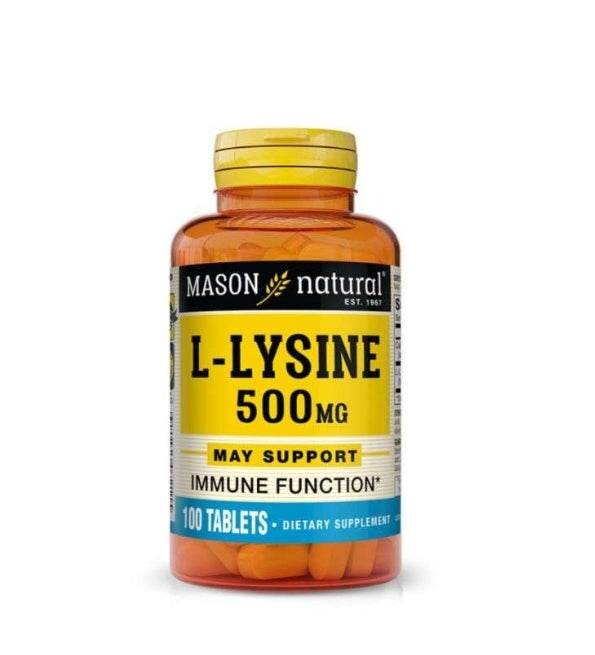 Mason Natural L-Lysine 500 mg 100 comprimés Mason Natural L-Lysine 500 mg 100 comprimés