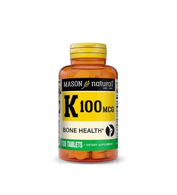 Mason Natural Vitamin K 100 mcg 100 comprimés Mason Natural Vitamin K 100 mcg 100 comprimés