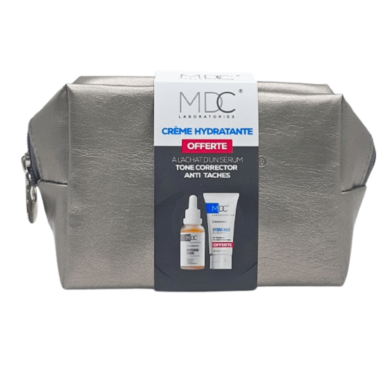MDC Coffret Tone Corrector Whitening Serum + Excellence Hydra Max + trousse