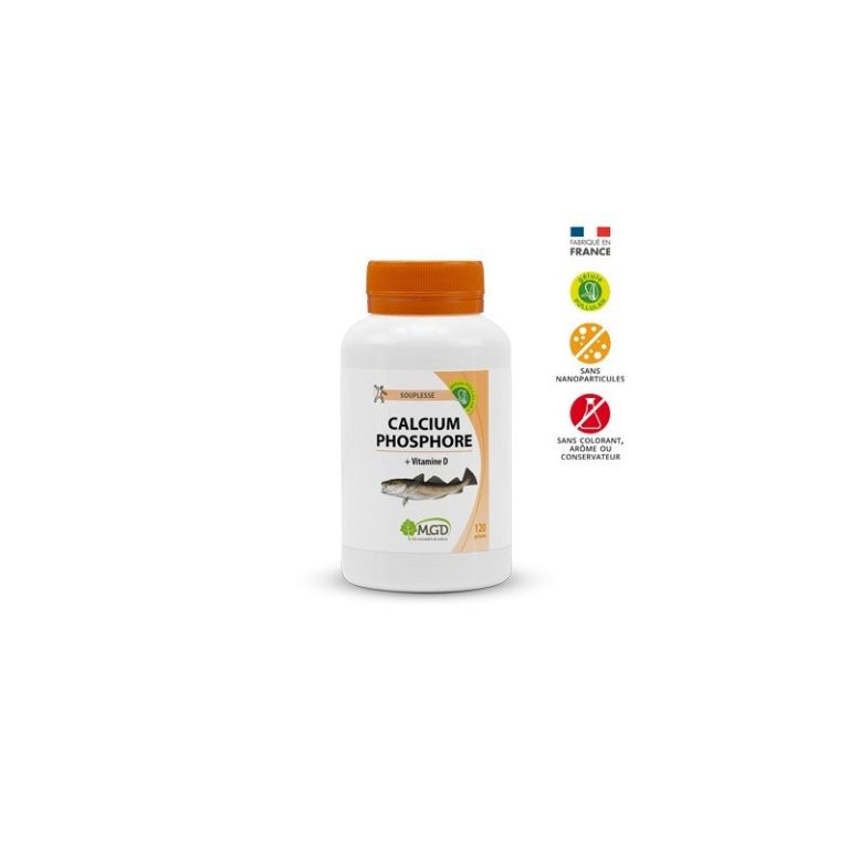 MGD Calcium phosphore vitamine D 120 gélules