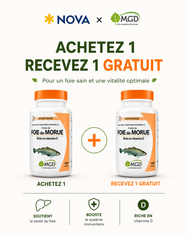 MGD Foie de morue 140 capsules + 1