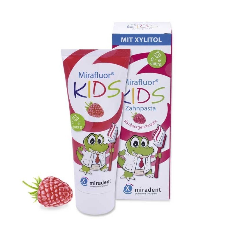 Miradent Mirafluor Kids Dentifrice framboise 75 ml Miradent Mirafluor Kids Dentifrice framboise 75 ml