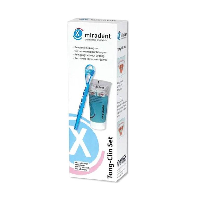 Miradent Tong-Clin Set nettoyeur de langue + gel 50 ml