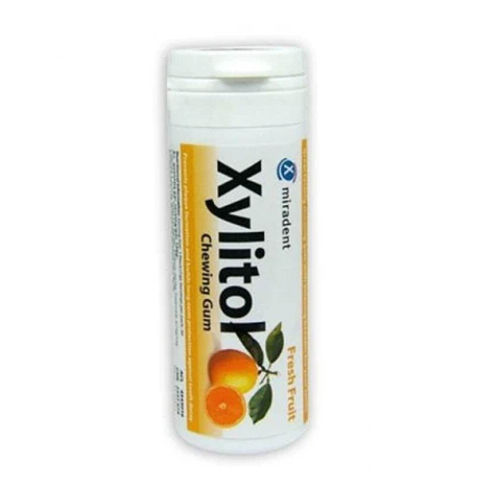 Miradent Xylitol Chewing Gum Fresh Fruit 30 pièces Miradent Xylitol Chewing Gum Fresh Fruit 30 pièces