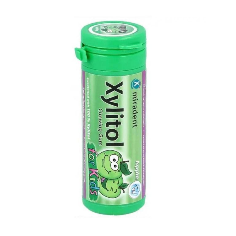 Miradent Xylitol Chewing Gum Kids Pomme 30 pièces