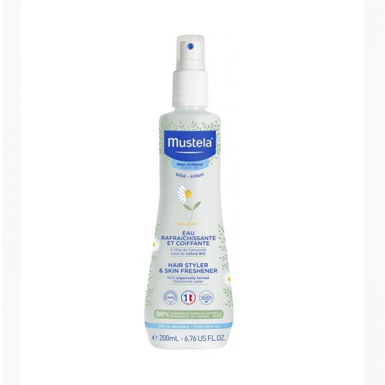 Mustela Eau rafraîchissante et coiffante bébé à l'eau de camomille bio 200 ml
