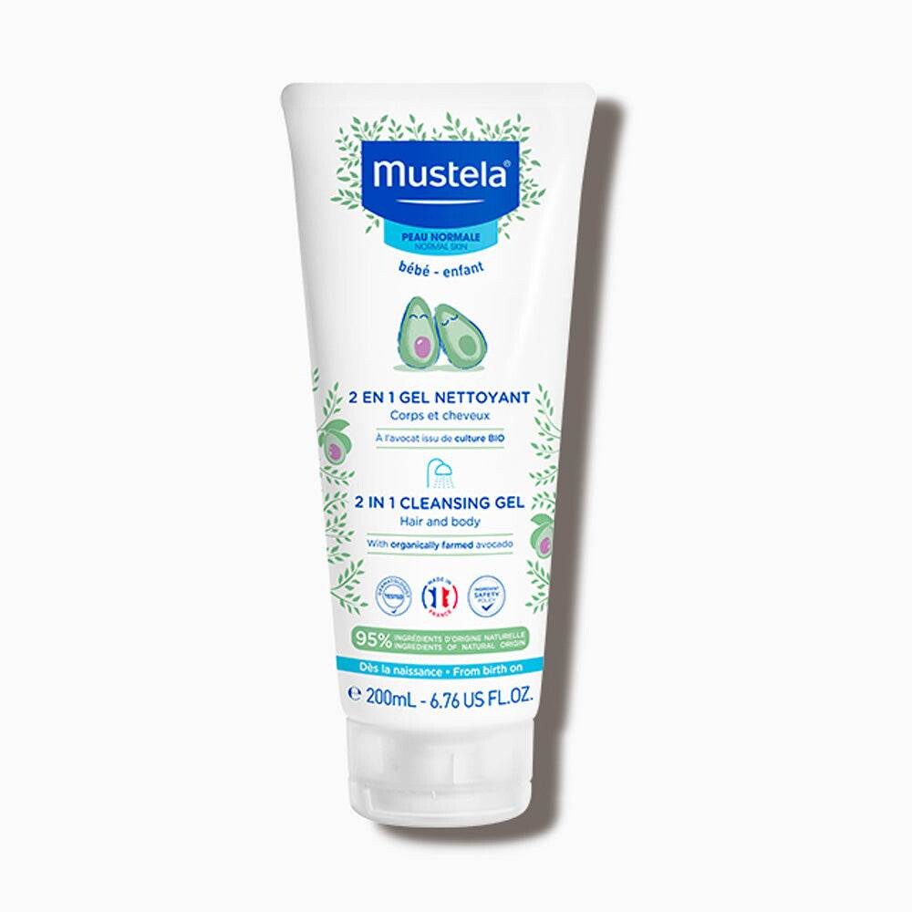 Mustela Gel nettoyant 2 en 1 à l'avocat bio 200 ml Mustela Gel nettoyant 2 en 1 à l'avocat bio 200 ml