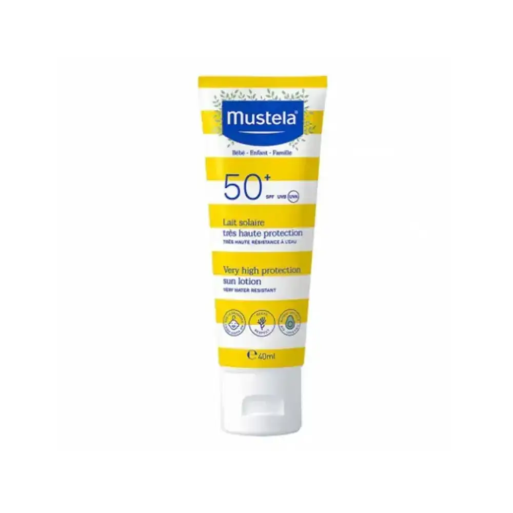 Mustela Lait solaire très haute protection 0M+ SPF50+ 40 ml Mustela Lait solaire très haute protection 0M+ SPF50+ 40 ml