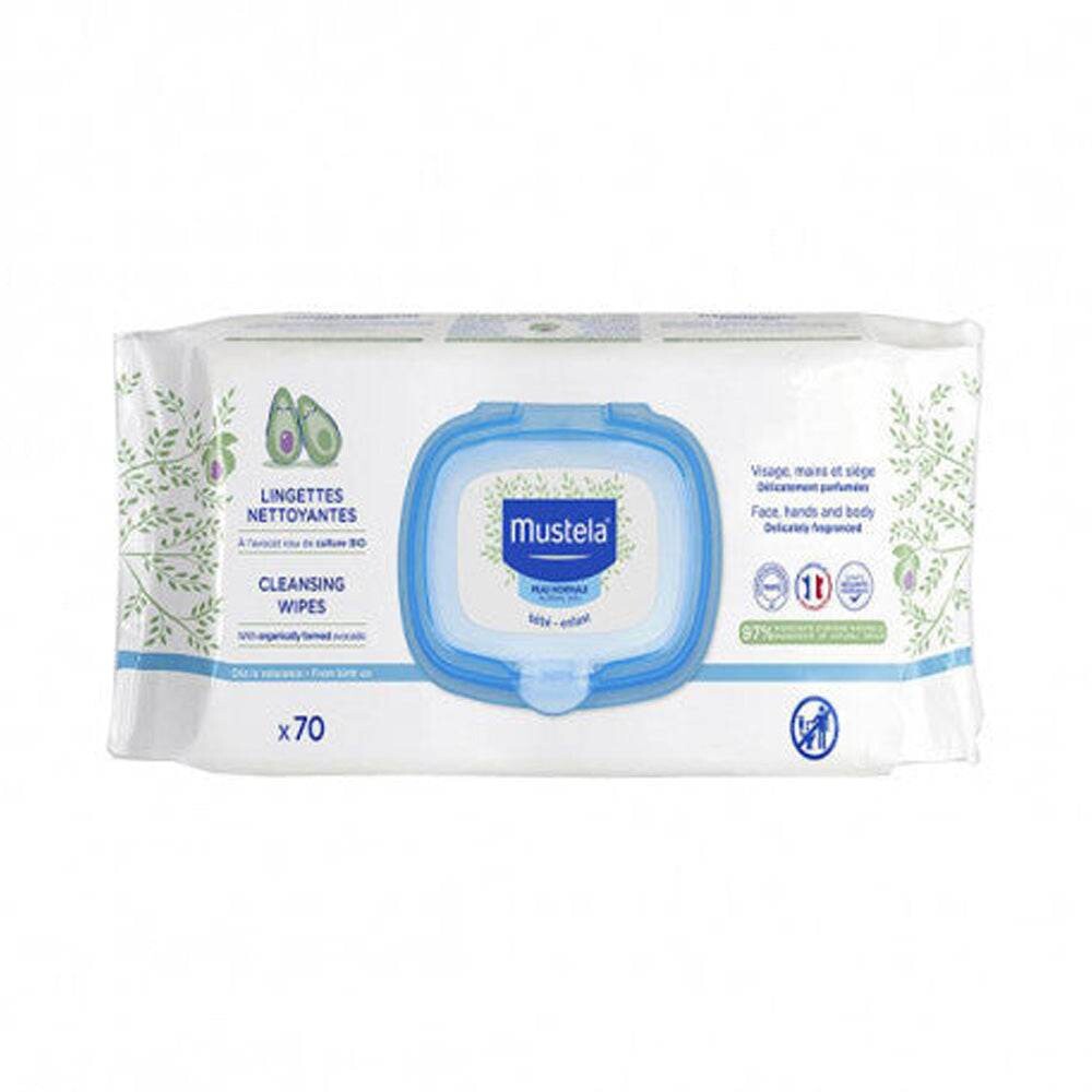 Mustela Lingettes nettoyantes à l'avocat bio 70 lingettes Mustela Lingettes nettoyantes à l'avocat bio 70 lingettes