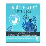 Natracare Serviettes Ultra Super avec ailettes 12 serviettes