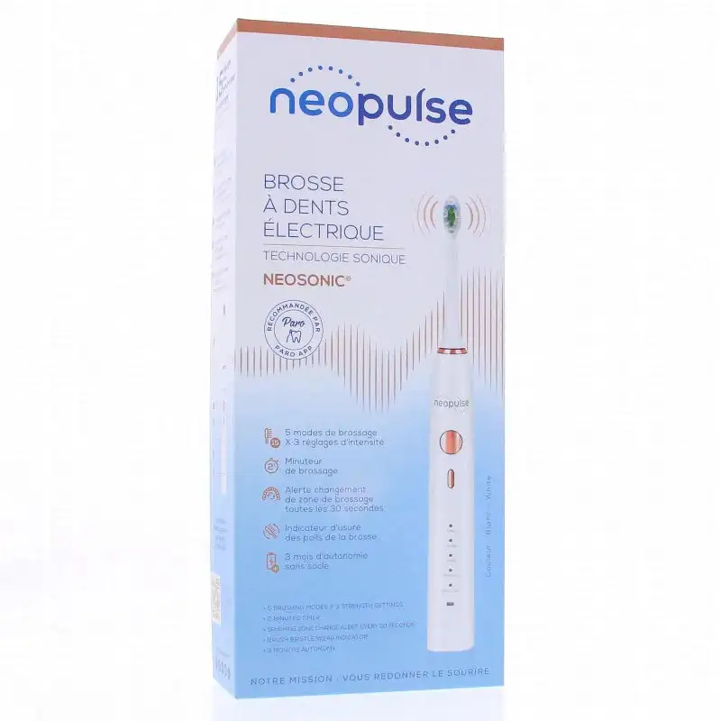 Neopulse Brosse à dents électrique NeoSonic Blanche Neopulse Brosse à dents électrique NeoSonic Blanche