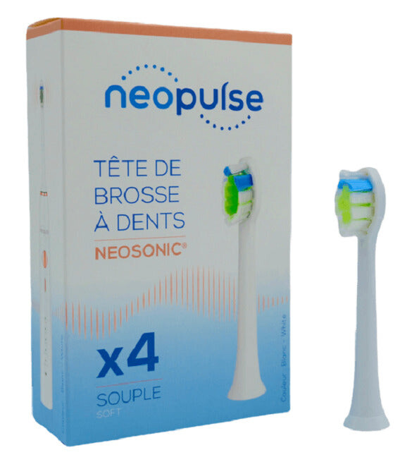 Neopulse Recharge 4 têtes de brosse à dents souples Blanc Neopulse Recharge 4 têtes de brosse à dents souples Blanc