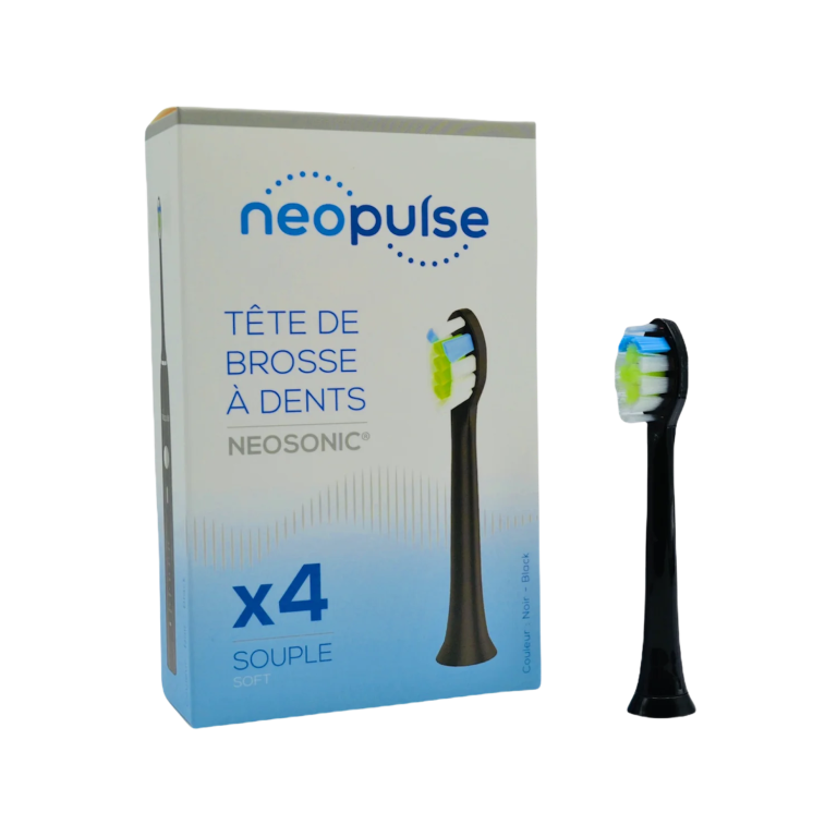 Neopulse Recharge 4 têtes de brosse à dents souples Noir