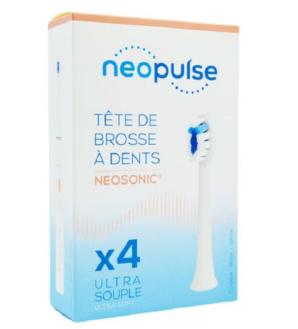 Neopulse Recharge 4 têtes de brosse à dents ultra souples Blanc Neopulse Recharge 4 têtes de brosse à dents ultra souples Blanc