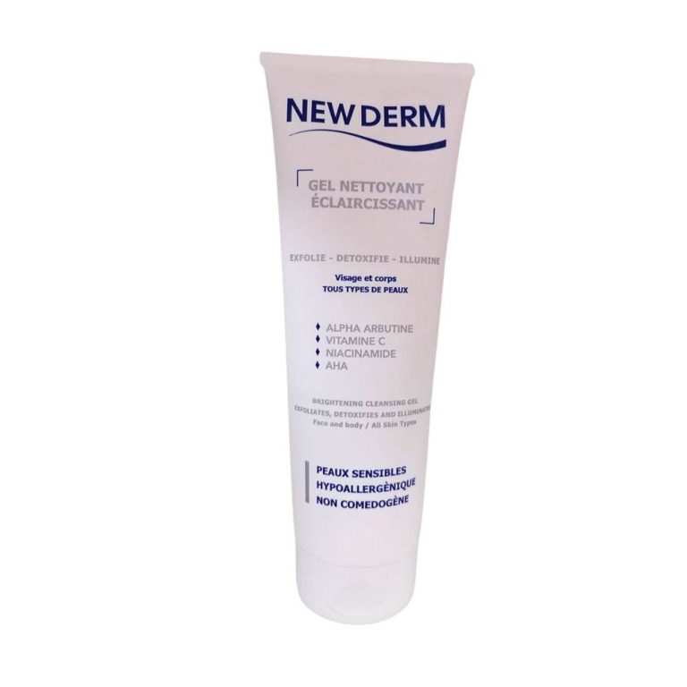 New Derm Gel nettoyant éclaircissant visage et corps 250 ml