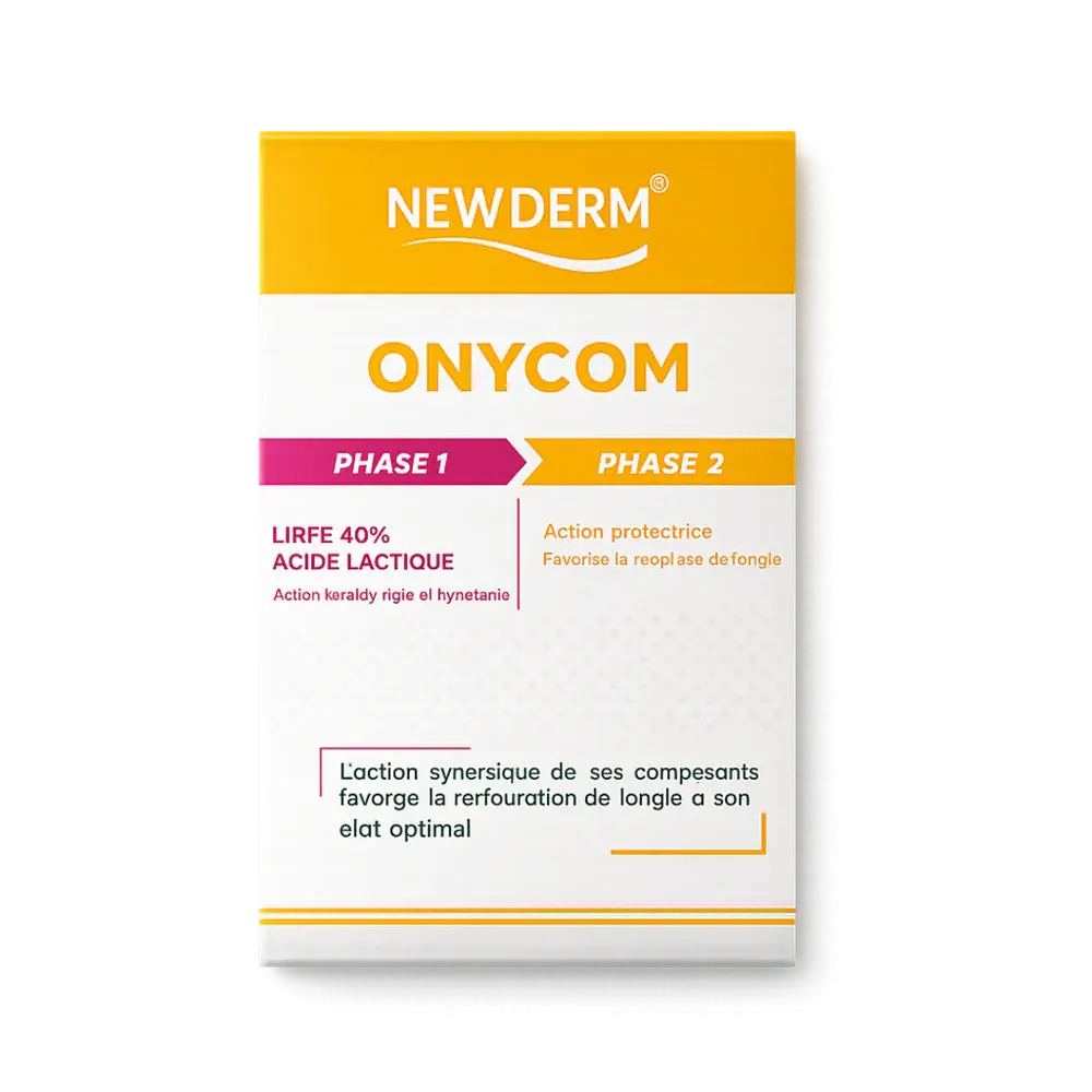New Derm Onycom Phase 1 + Phase 2 Traitement mycose des ongles New Derm Onycom Phase 1 + Phase 2 Traitement mycose des ongles
