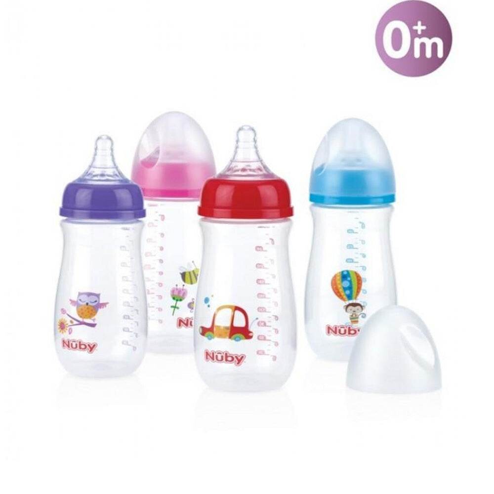 Nûby Biberon ovale col large 270 ml 0 mois+ ID1242 Nûby Biberon ovale col large 270 ml 0 mois+ ID1242