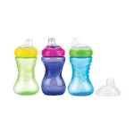 Nûby Gobelet Easy Grip bec souple anti-goutte bleu foncé 300 ml 9 mois+ ID9648