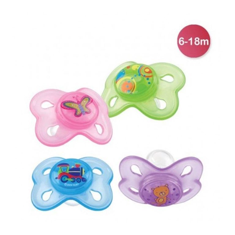 Nûby Sucette Mini-Brites ovale large 6-12 mois ID5797MFSM